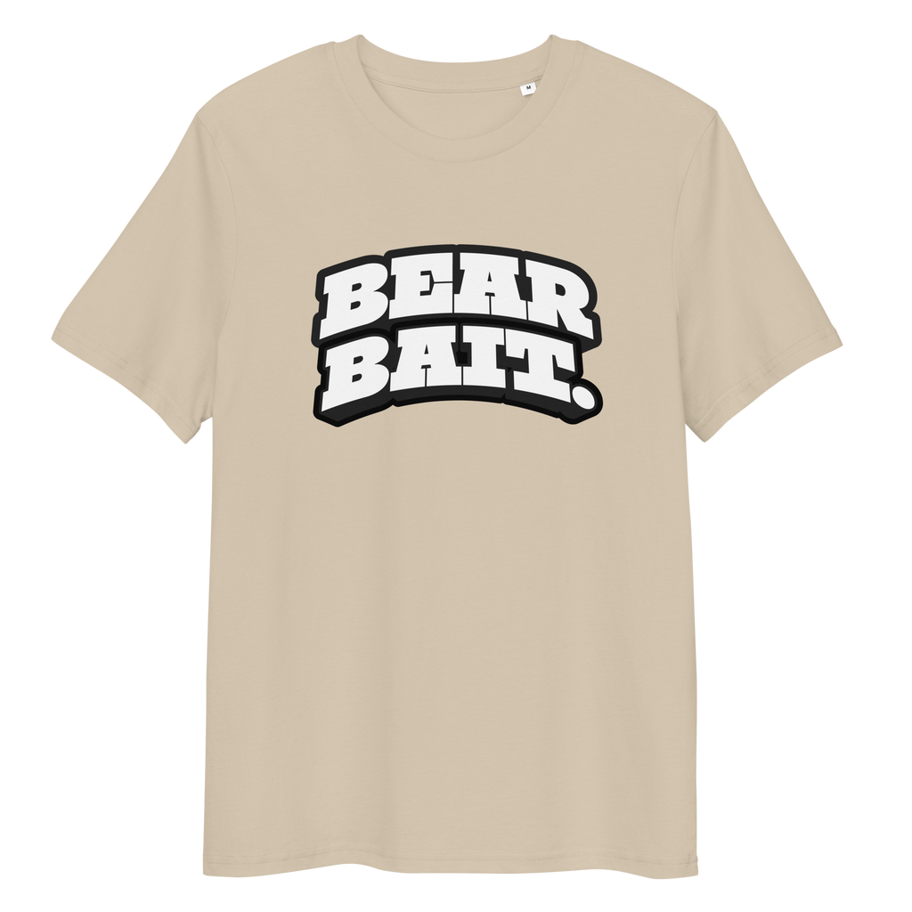 Desert dust t-shirt with ‘Bear Bait’ text and ‘Cubbie & Co’ branding