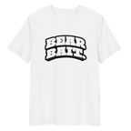 White t-shirt with ‘Bear Bait’ text and ‘Cubbie & Co’ branding