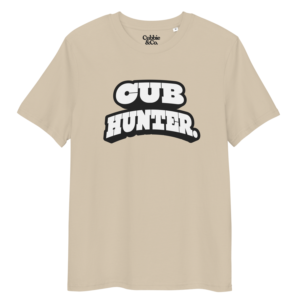 Desert dust t-shirt with ‘Cub Hunter’ text and ‘Cubbie & Co’ branding