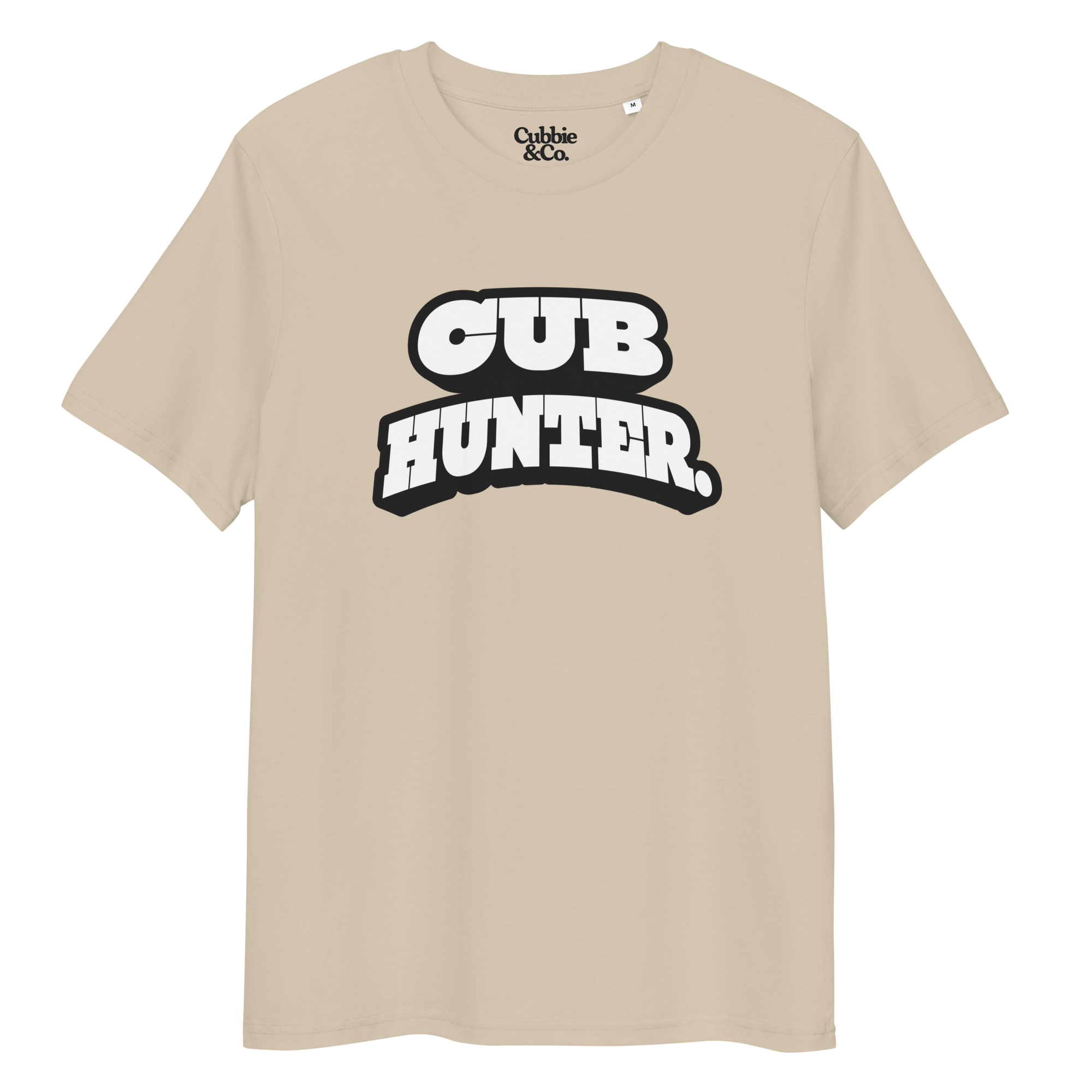 Desert dust t-shirt with ‘Cub Hunter’ text and ‘Cubbie & Co’ branding